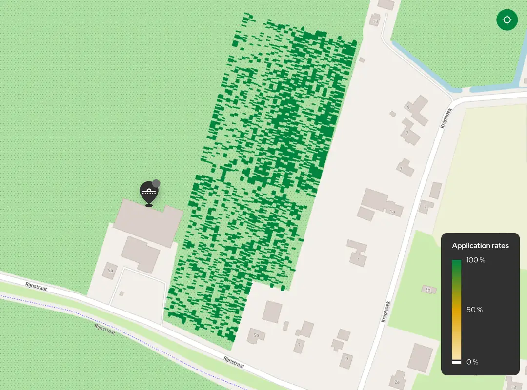 LeapMap - Spot Spray Taskmap in Orchard